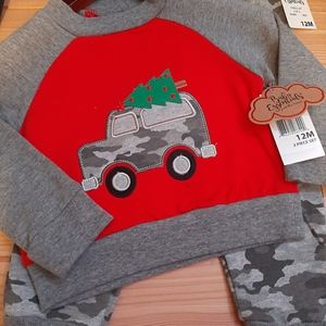 12M Baby boy christmas outfit. Brand new!
